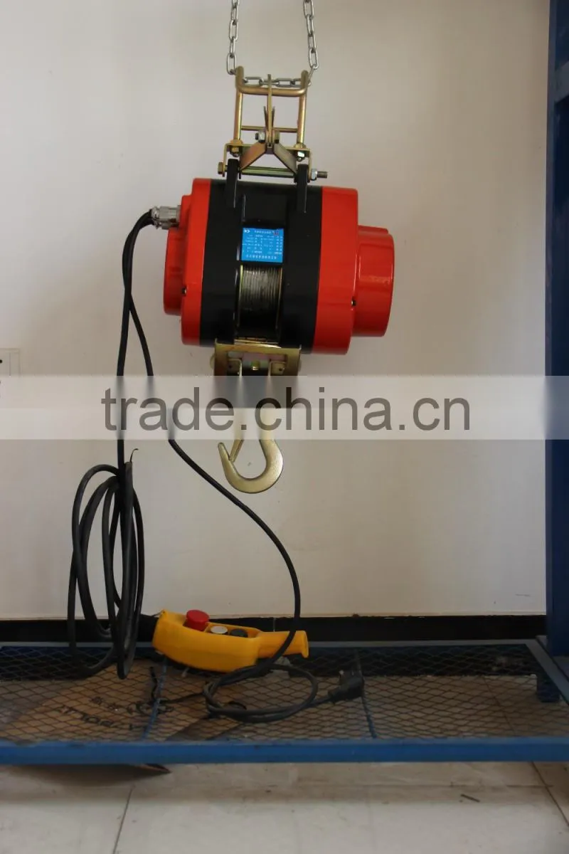 Suspending mini electric hoist with fast lifting speed