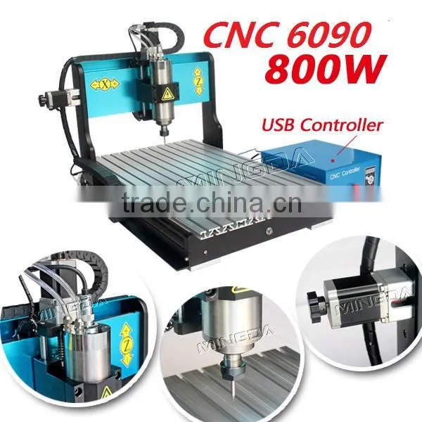 FACTORY DIRECT sale MINGDA 6090-800W 5 axis cnc wood carving machine, large cnc wood router machine