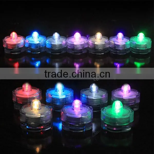 12Pcs Colorful Plum Blossom Shape Mini Submersible Waterproof Tea Lights Decorative Candle