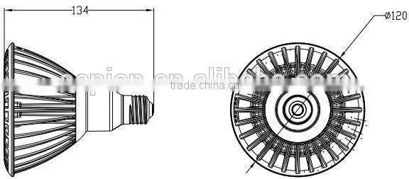 2014 cree chip UL,cUL,Energy Star certified led par38 spotlight bulb holder