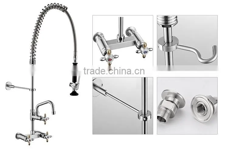 High quality instant heating Commercial Pre-rinse 304 stainless steel Thermostatic kitchen sink water faucet