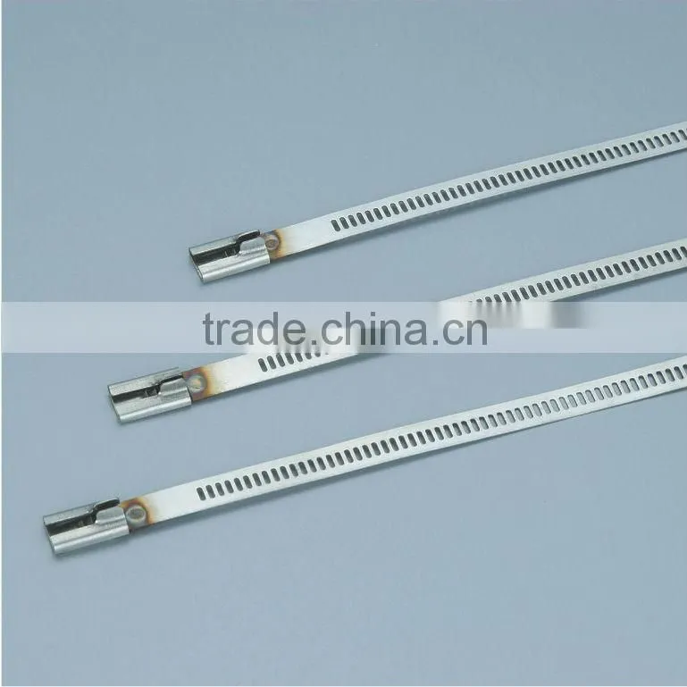 Supply chinl brand pvc coated stainless steel cable tie,304,ladder type,4.6*500 series(ISO9001 UL)