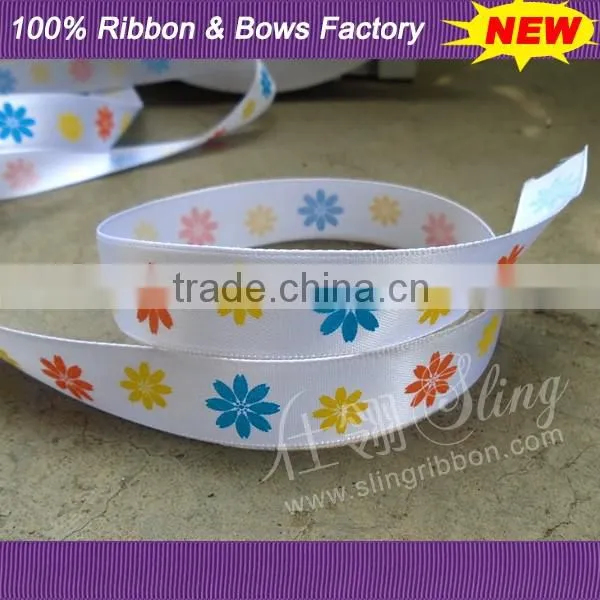 Flower Printed Satin Ribbon For Daily USE