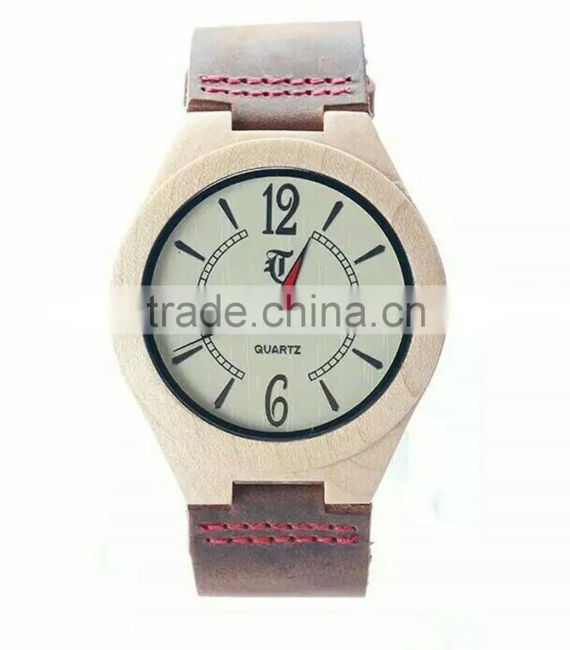 High quality new fashion wooden watch, 100% natural watch wood, wooden wrist watch