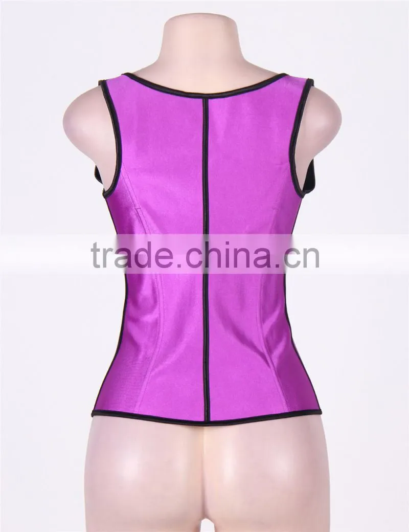 Factory Directly Hot Wholesale 4 Steel Bones Latex Corset Girdle Vest Waist Trainer Body Shaper