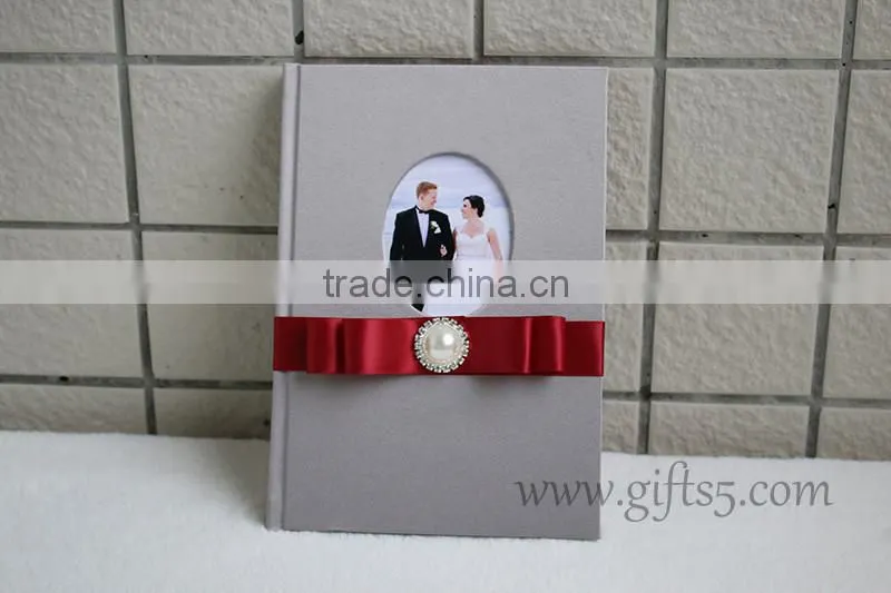 Luxury Silk Covor Wedding Guest Book