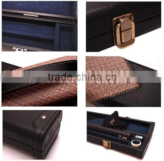 Hot sell one-pc snooker cue case patchwork leather billiard pool cue case cue bag