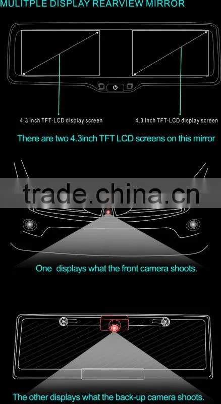 TFT LCD Car Backup Monitor Color Camera DVD, DVR - Portable Car Rear View Monitor