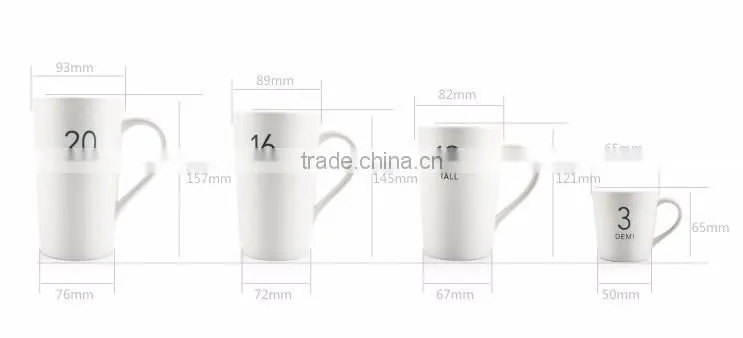 Large size promotional bottle custom coffee mug water bottle Porcelain Cups