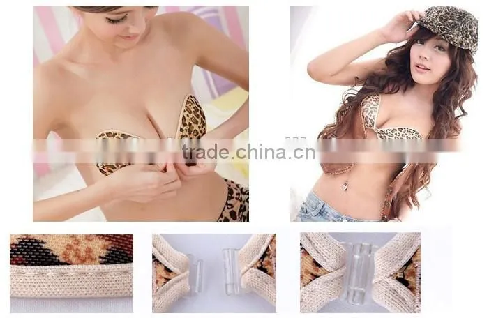 sexy transparent women adhesive bra and briefs