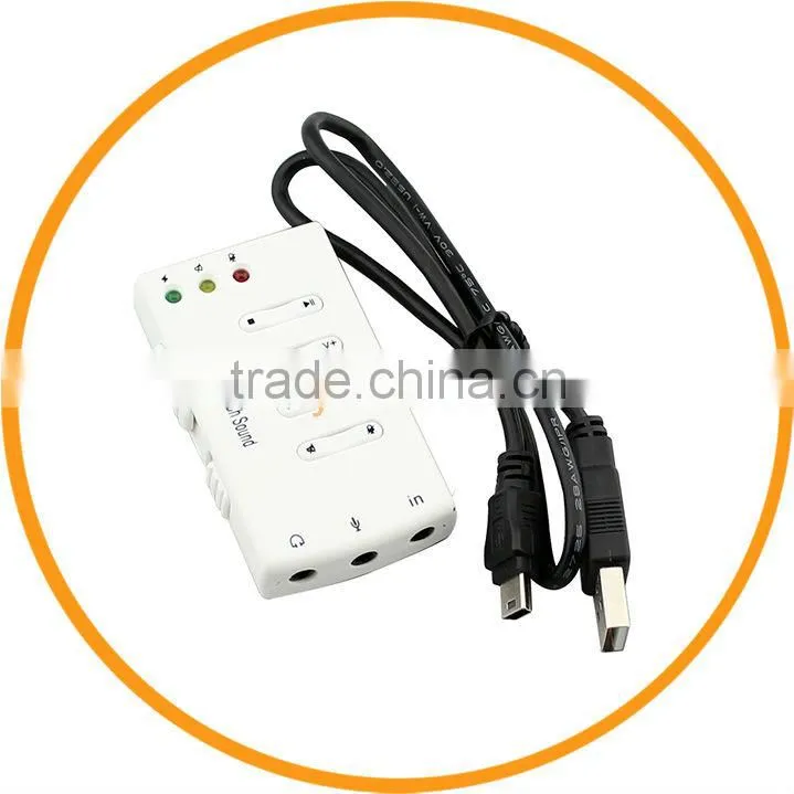 USB DAC Headphone Earphone Amplifier for Computer Virtual 7.1ch Sound Card White from dailyetech