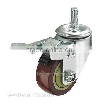 2015 Newest Single Bearing 75mm PVC Industrial Caster Wheel