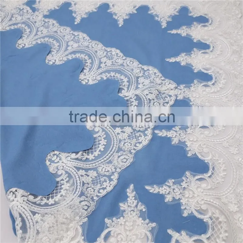 factory new design cashmere blanket with white lace