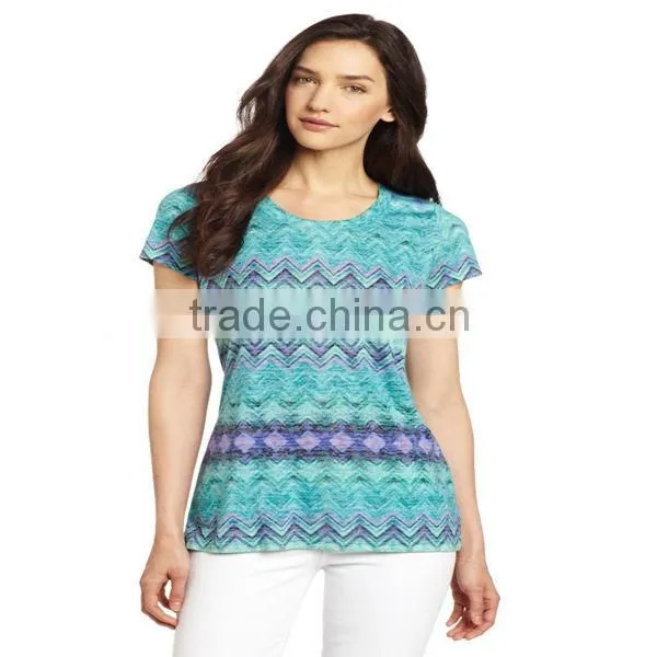 Women floral blue t-shirts 2013