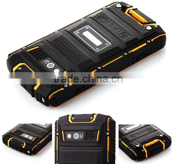 DG1 Smartphone IP68 MTK6582 Quad Core 1GB 8GB 4.0 Inch PTT 3200mAh Battery Black&Yellow