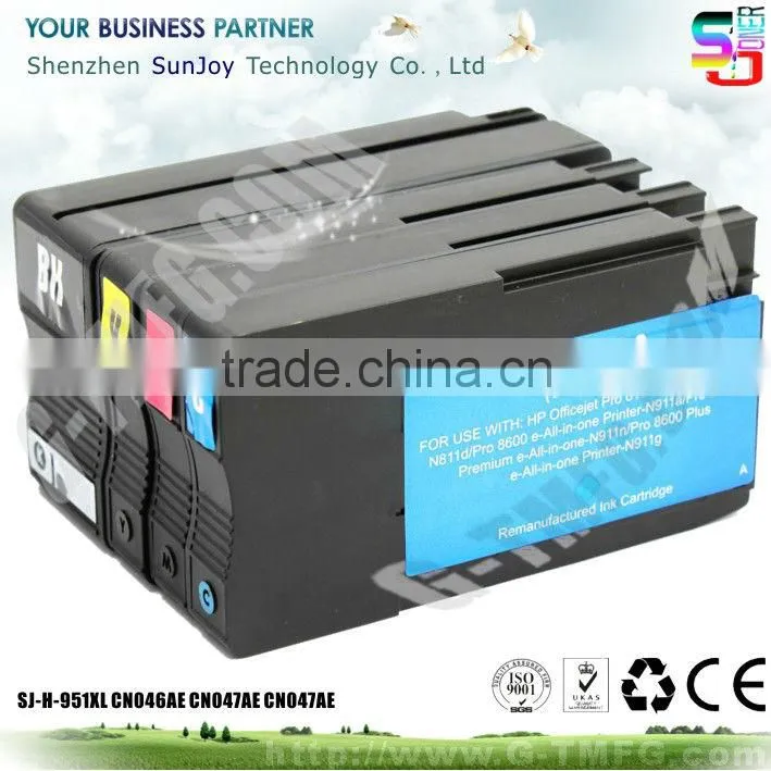 Wholesale Printer Ink Cartridge Compatible CN046A 951XL for HP Officejet Pro 8100 ePrinter series, HP Officejet Pro 8600 e-All-
