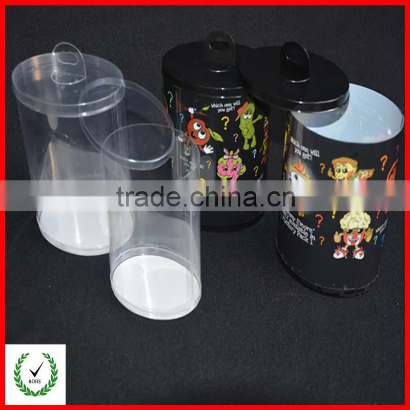 hot-sale transparent plastic cylinder box for chocolate packaging