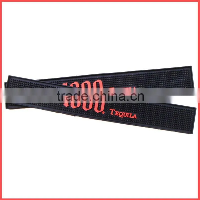 Brand logo customized soft rubber PVC bar mat