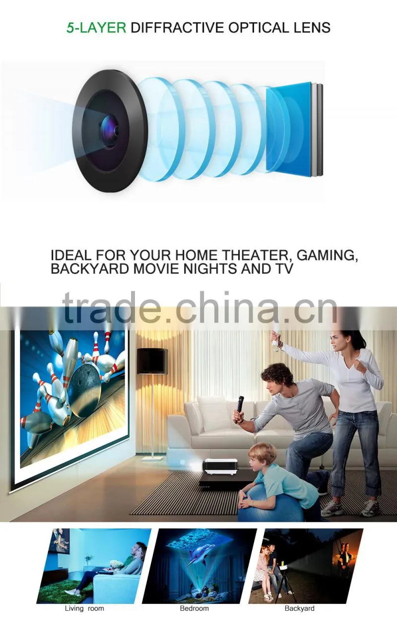 EUG High Lumens Full HD 1080p 3600Lumens hd led projector