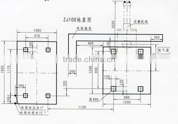 ZJ100-1000KN Full vertical rotor die casting machine