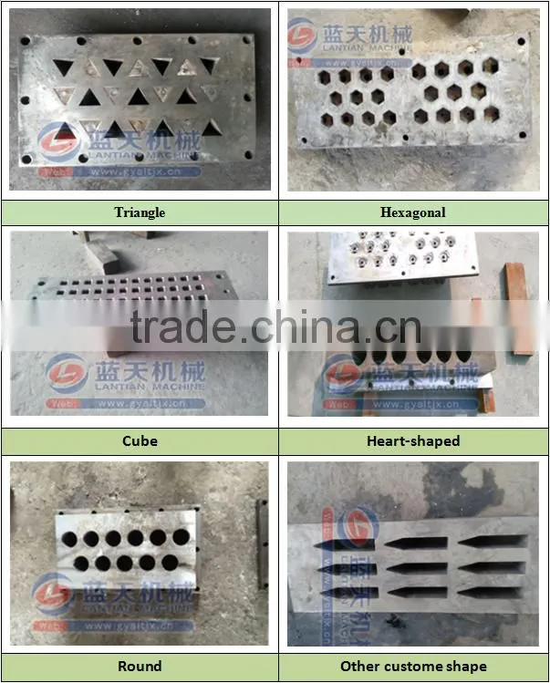Hydraulic briquetting oak wood charcoal powder briquette making machine