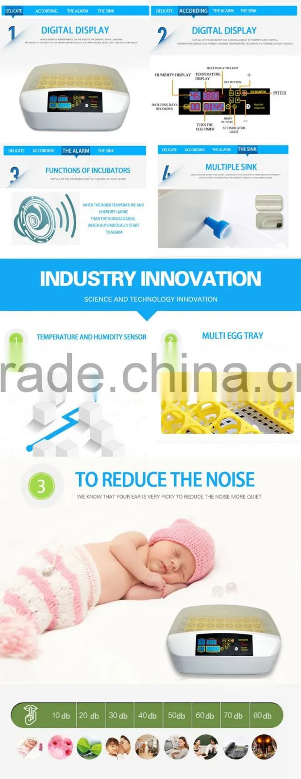 Automatic YZ-32 hatching machine turkey egg incubator price