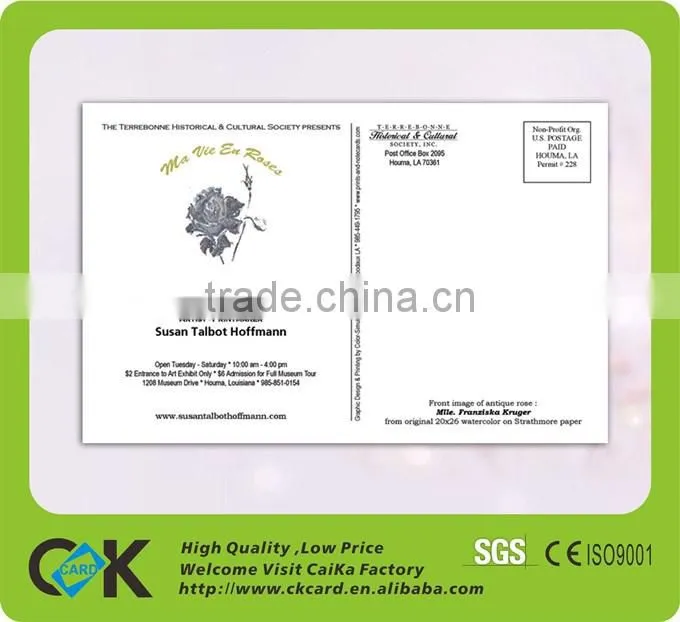 110gsm art card post card/christmas card printing