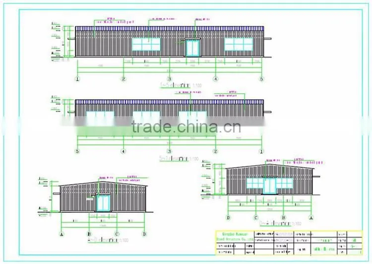 Prefabricated Low Cost Factory Workshop Steel Building
