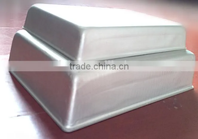 Aluminum seafood frozen tray, 2kg block triple tray