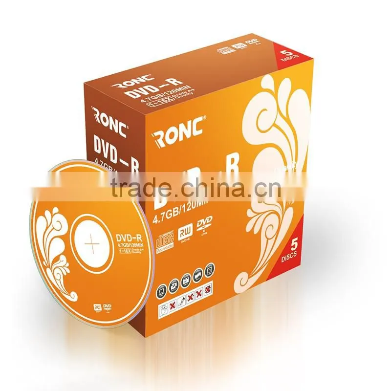 16X 4.7GB Blank DVD R with 5.2mm/10.4mm Jewel case hot display