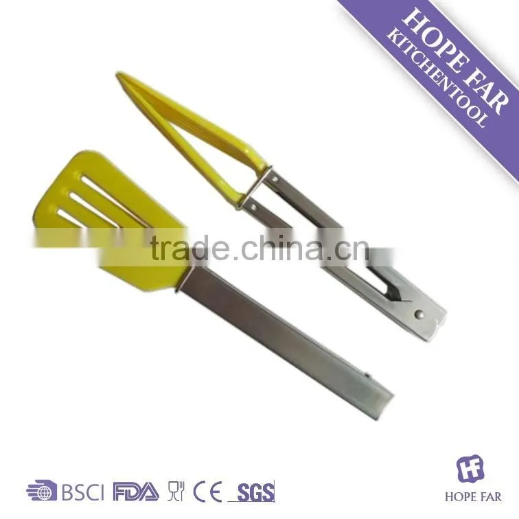 HF 504 Hot sale yellow color nylon food tong