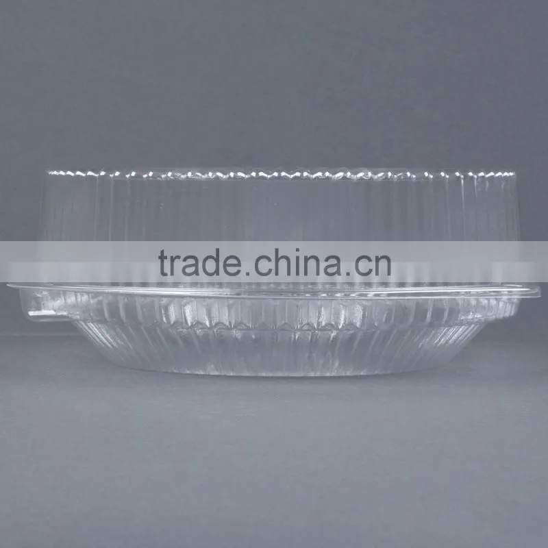 OEM round hinged clamshell cheesecake containers