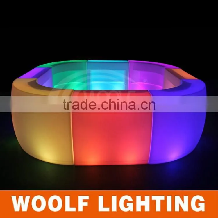 Modern Looking LED Curve Light Up Bar Counter