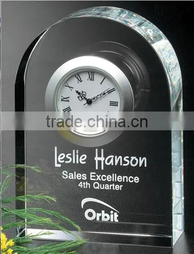 cystal clock employee award gift wholesale