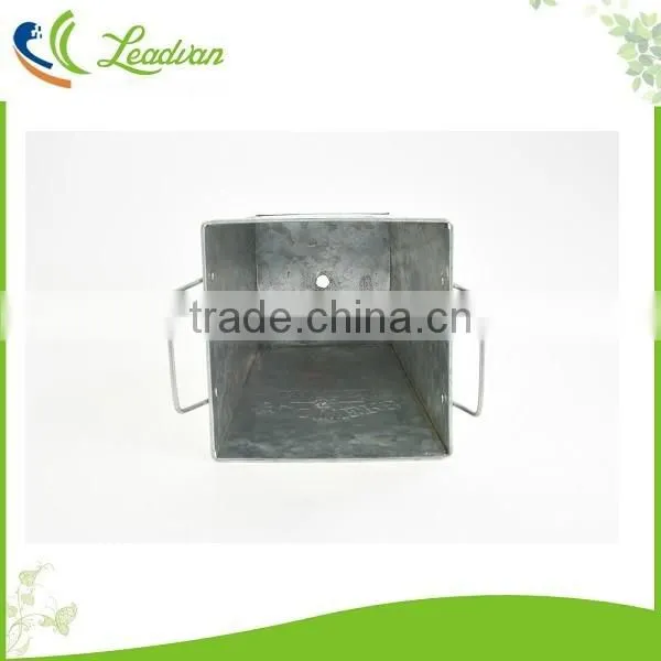 Flowers and garden large metal tall square flower planters