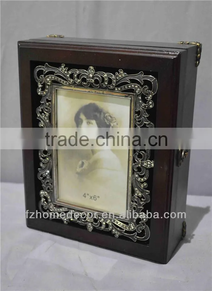 wooden box photo frame