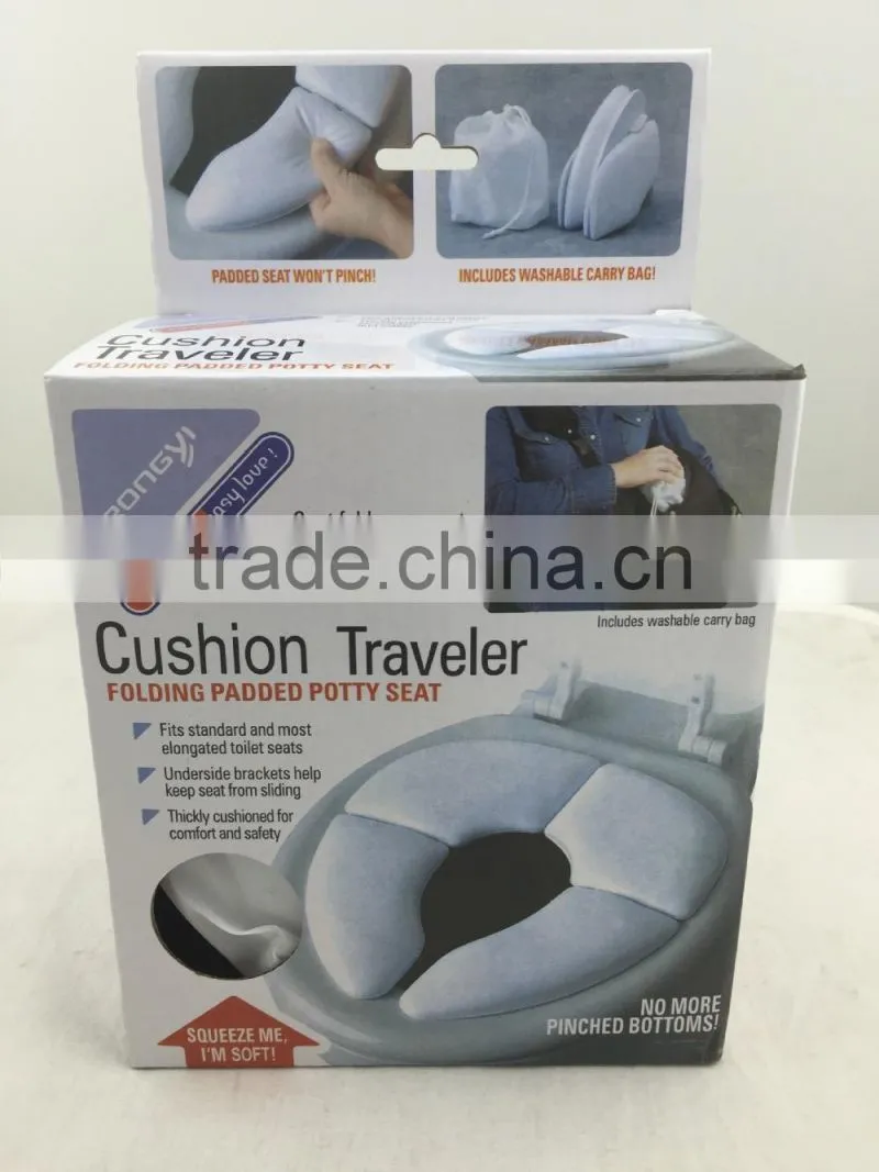 Cushion Traveler/Folding Padded Potty Seat/Cushion Toilet Seat