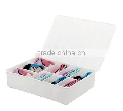 Colorful 9Lattices Plastic With Covered Underware Storage box