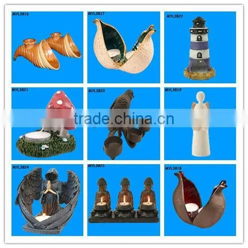 Wholesale blue & red resin pharos candle cups
