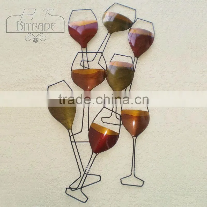 Metal cup wall decor