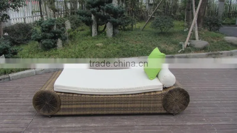 rattan lounger patio sun bed