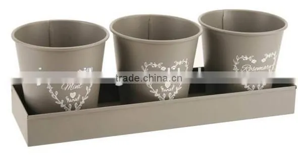 Large Metal mobile garbage bin in metal color