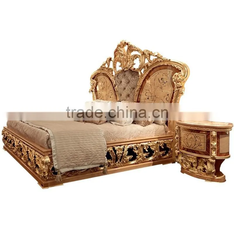 royal gold Louis XVI baroque antique carved luxury classic living room sofa set villa hotel lobby sofa furniture