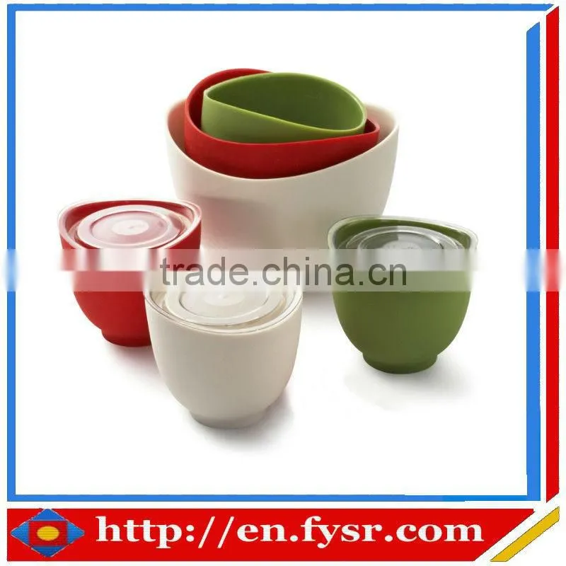2016 Food grade flexible collapsible silicon folding bowl