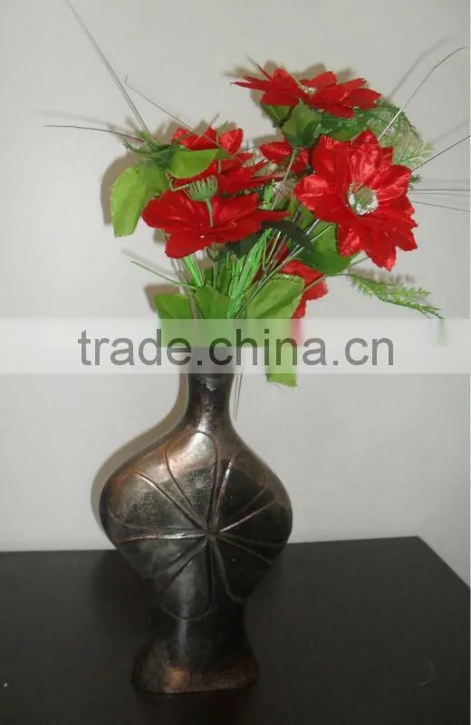 Interior Decoration Aluminium Flower Vases set of 3 pcs