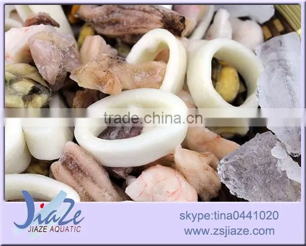 IQF Frozen Seafood Mix (mussel meat,squid ring, octopus cut,surimi)