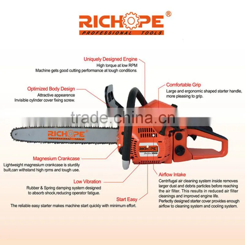2016 NEW Chain Saw with best walbro carburetor and oregon chain CS5460