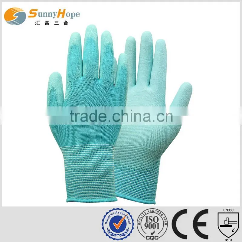 sunnyhope high quality finger protectors with PU coated garden gloves