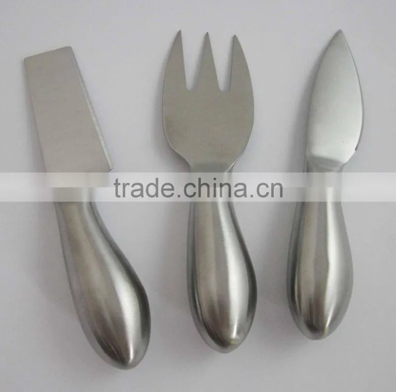 Attractive Item All Stainless Steel 3pcs Professional Cheese Sets