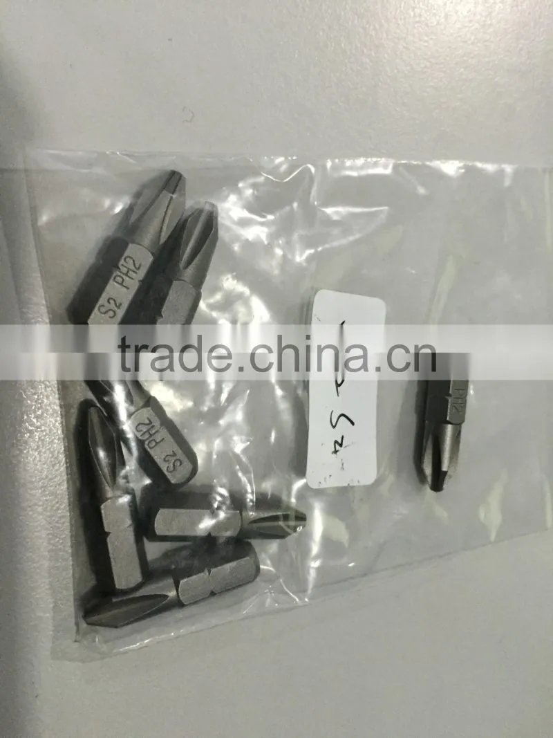 Sand-blast 7pcs ph2 screwdriver bits/screwdriver head on sale